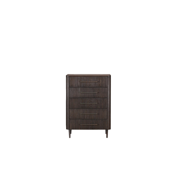 Cajonera de madera Heritage con 5 cajones y frentes con listones oscuros