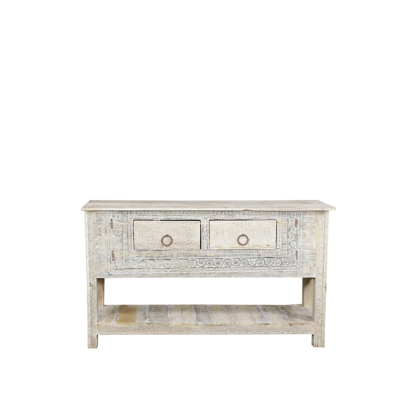 CONSOLA MADERA BLANCA 158X45X92H 9