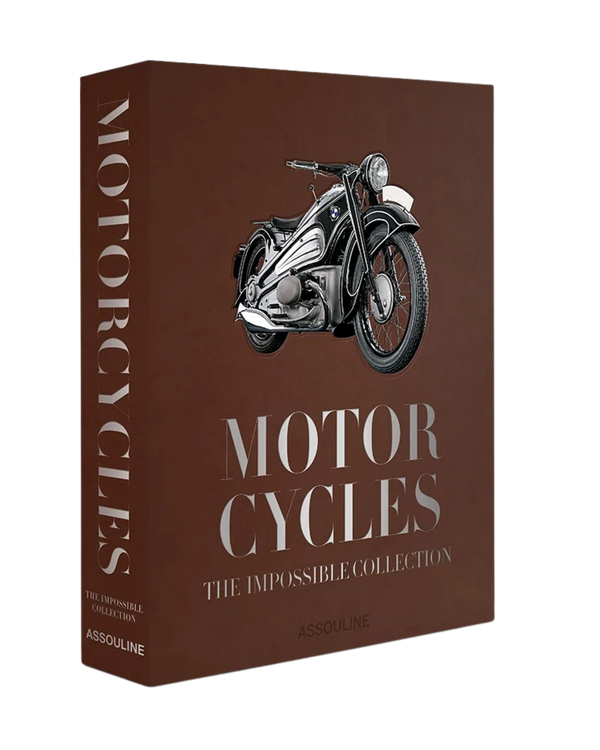 Libro de colección con portada de motocicleta y texto “MOTOR CYCLES”