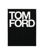 Tapa negra con texto TOM FORD en letras blancas