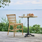 SILLA ELIZABETH ALU NATURAL + COJIN