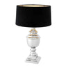 LAMPARA MESA TROPHY NIQUEL + PANTALLA