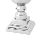 Lámpara de sobremesa Trophy con base metálica pulida y soporte cilíndrico