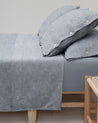 SABANA160X275 ANEMONA NIEBLA (CAMA90/100CMS) ALGODON ESTAMPADO