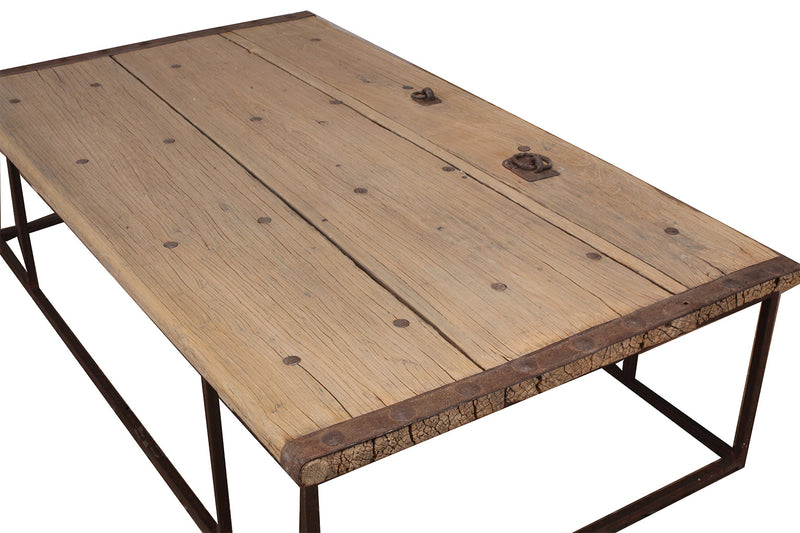 MESA 179X101X45H PUERTA CHINA/BASE HIERRO