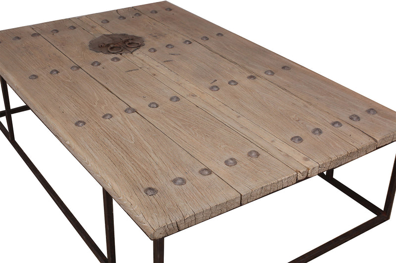 MESA 175X113X45H PUERTA CHINA/BASE HIERRO