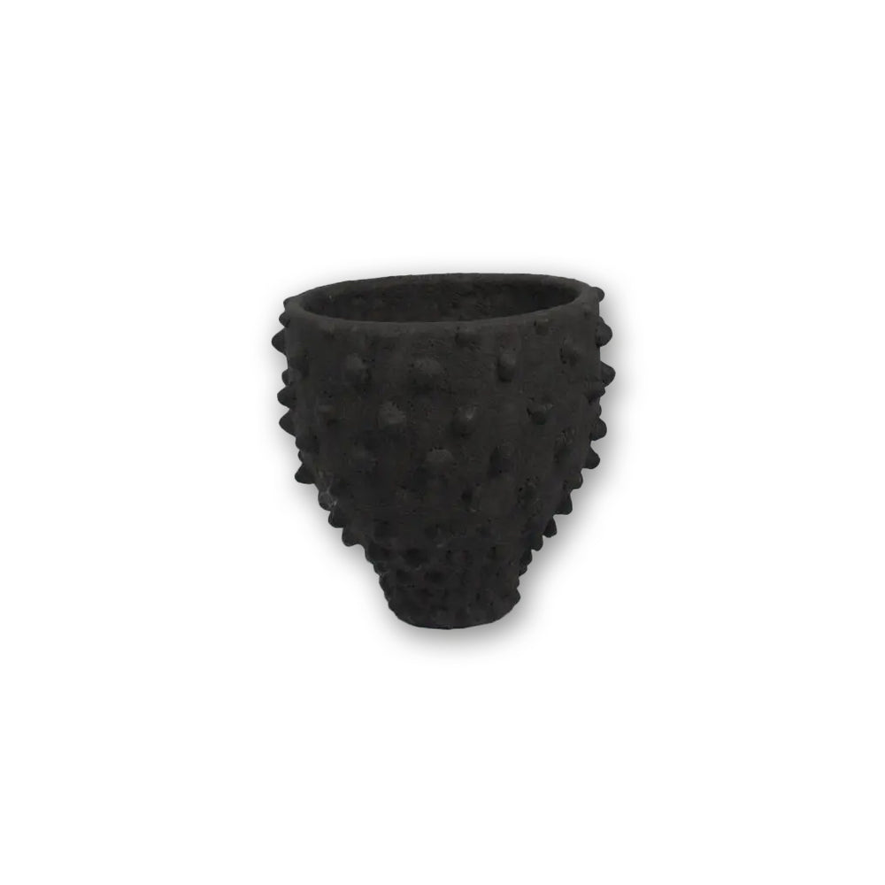 MACETA MYRRA NEGRO MATE