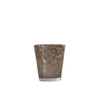 Vaso Milano sand de vidrio con textura marmoleada y acabado traslúcido