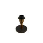 Base de lámpara de mesa Manzi con base circular negra y soporte dorado