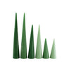SET 6 VELAS ARBOLES CONICS VERDE