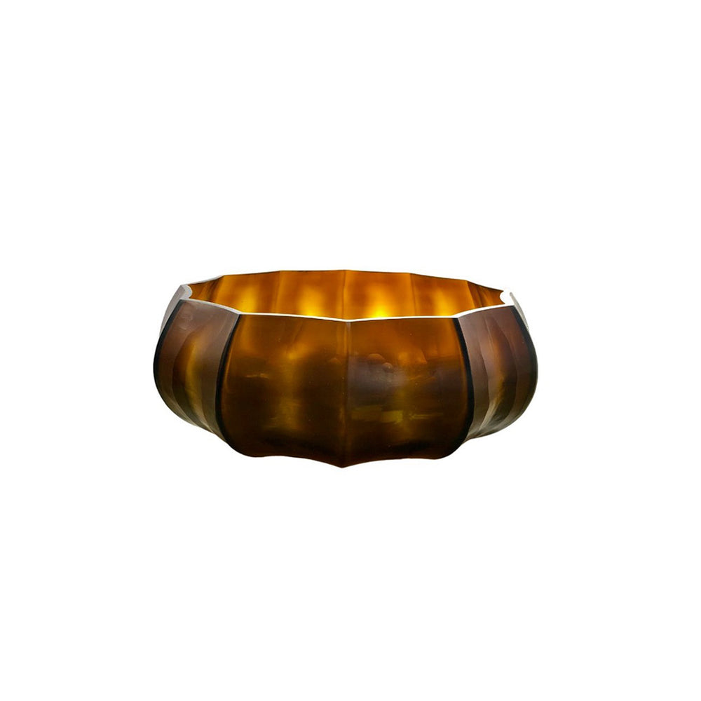 BOWL CRISTAL AMBAR "MALANG" D33 H13