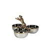 S/3 BOWLS APERITIVO "JAGUAR" NIQUEL/ORO