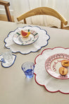 SET 4 HEART BREAD PLATES