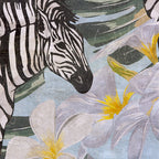 PANEL120X90CM ZEBRE FLEURI+BASTIDOR