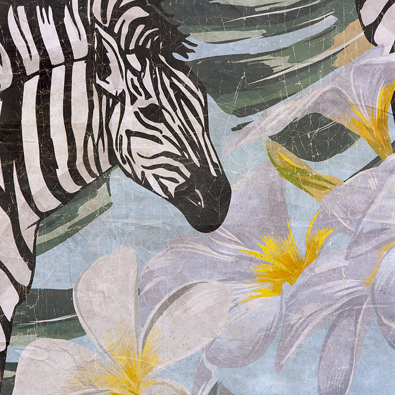 PANEL120X90CM ZEBRE FLEURI+BASTIDOR
