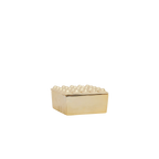 Cenicero Riva dorado rectangular con relieve de cubos en la superficie superior