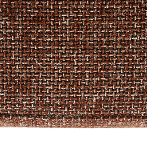 Tejido del tapizado marrón rojizo con patrón compacto y aspecto tweed.