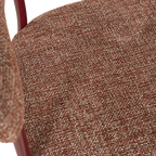 Tapizado de tela marrón rojizo con textura tipo tweed.