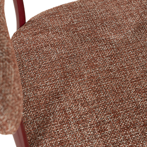 Tapizado de tela marrón rojizo con textura tipo tweed.