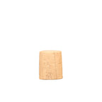 Mesa auxiliar cilíndrica de madera natural, vetas y textura visibles