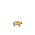 Mesita auxiliar de madera Heritage redonda con tapa circular y patas curvadas
