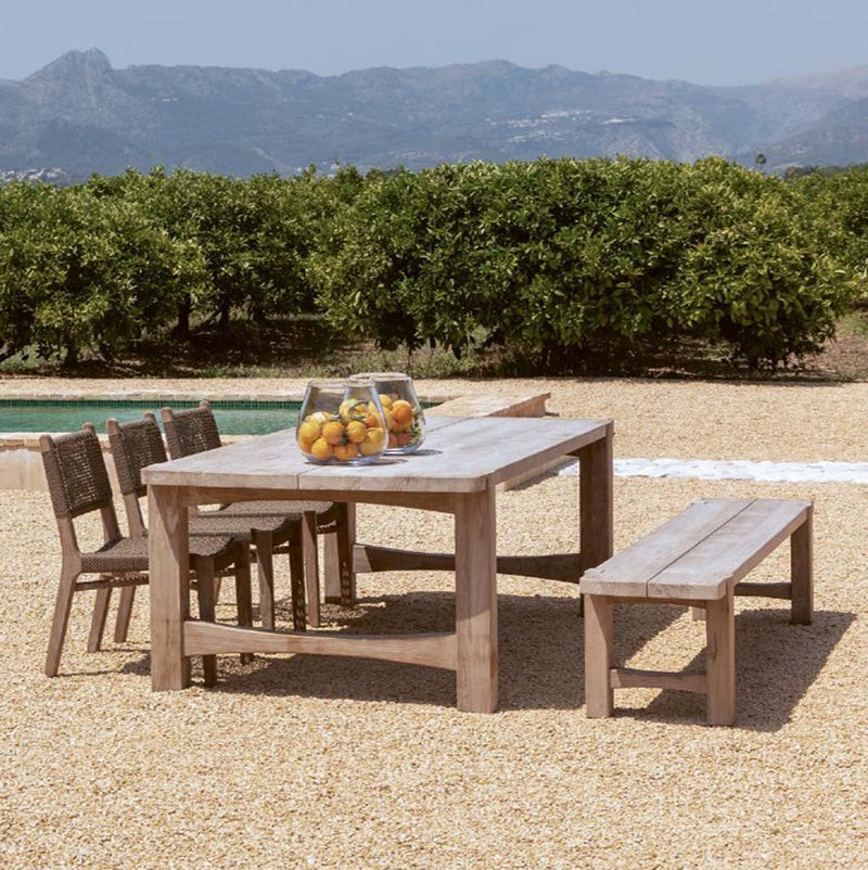 MESA JACOBA SMALL 250X112X76H TEAK NAURAL GREY