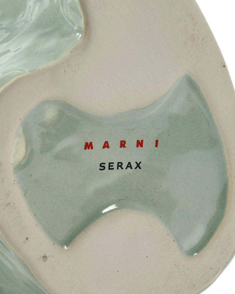 Jarrón de cerámica con forma de búho gris, inscripción Marni SERAX