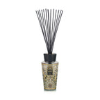 Difusor Baobab Rosace con varillas negras y tapa negra, frasco estampado