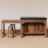 MOSTRADOR MARMOL NEGRO+MESA ANEXO