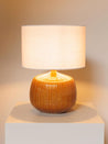 LAMPARA MESA ESTRIA MUSTARD S