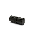 Estuche triple de relojes negro, vista lateral con cierre superior