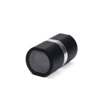 Enrollador de relojes automático WOLF negro, vista lateral con anillo plateado