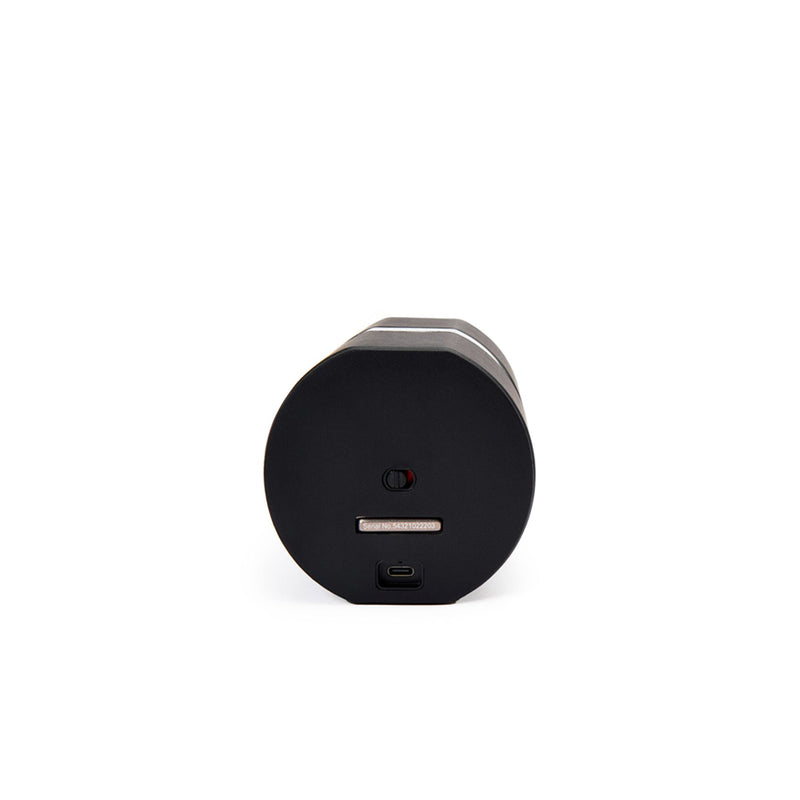 Enrollador de relojes automático WOLF negro, panel trasero con botón y puerto USB