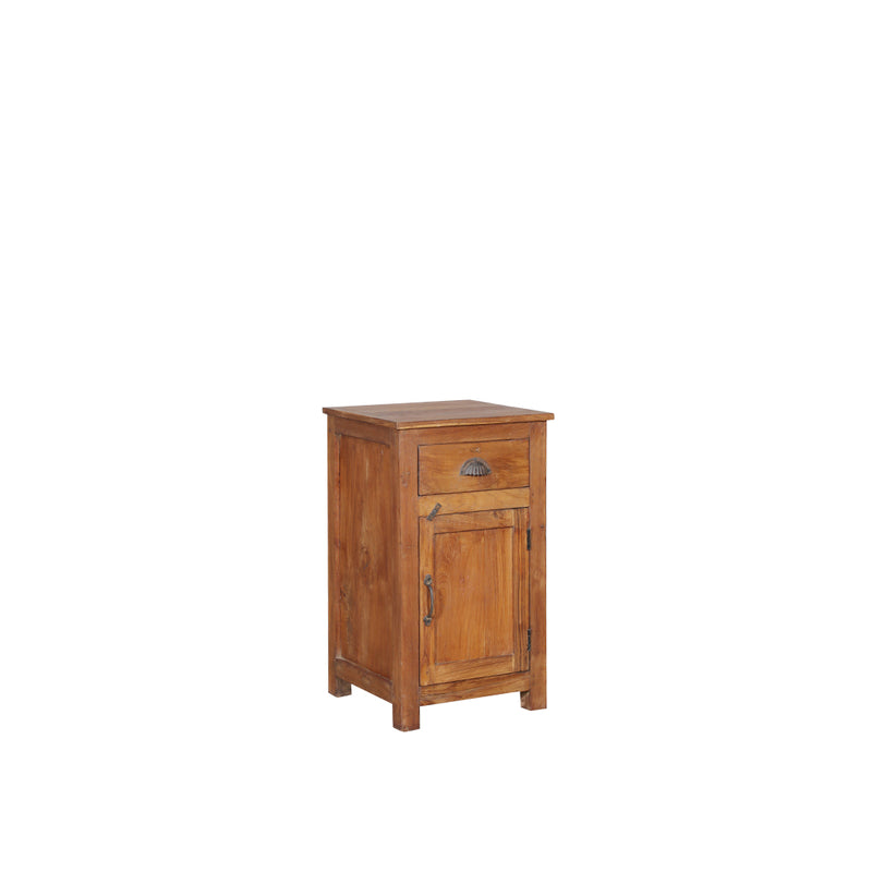 Aparador pequeño de madera Indian Treasures con puerta y cajón superior