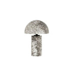 Lámpara de sobremesa de piedra volcánica gris, tulipa redonda y base cilíndrica