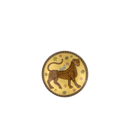 Plato redondo de cristal con diseño de leopardo y motivos florales