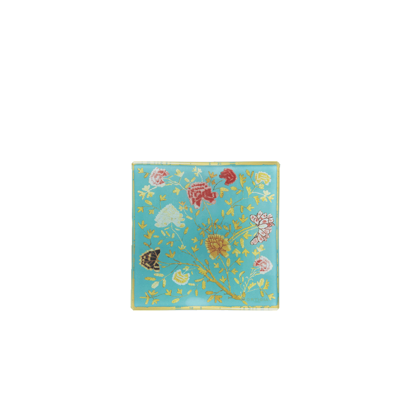 Caja decorativa Ortigia Florio, turquesa floral con diseño ORTIGIA