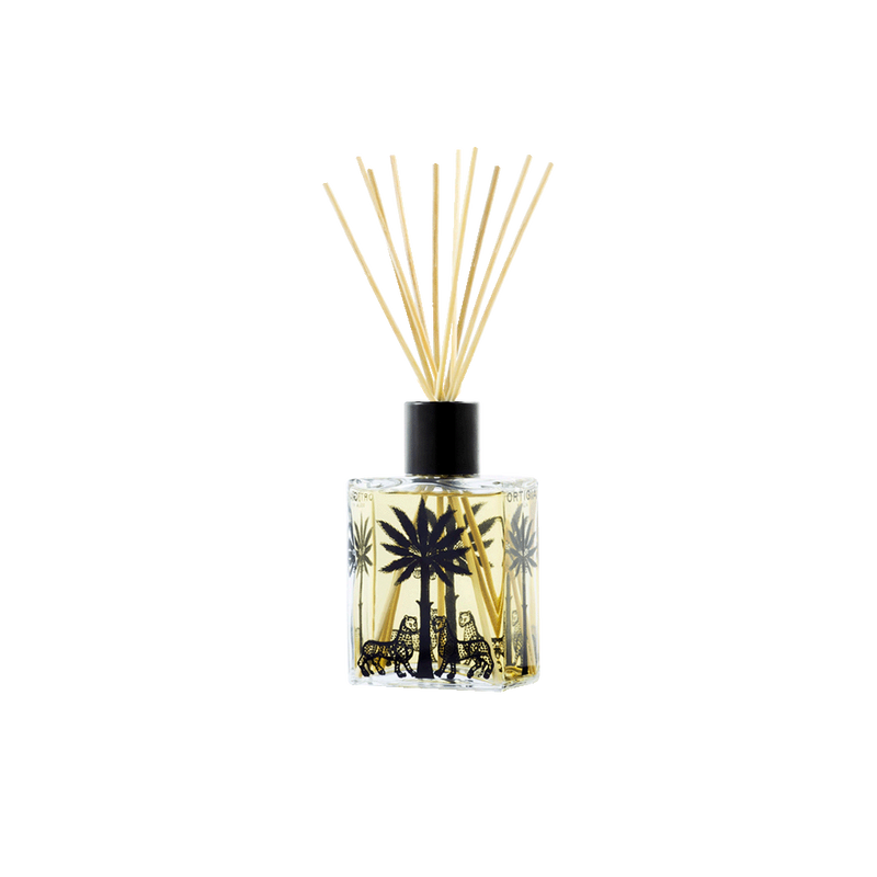 Difusor de fragancia con botella de vidrio transparente y varillas de madera