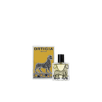 Eau de Parfum Zagara de Ortigia: frasco con tapa negra y caja amarilla.