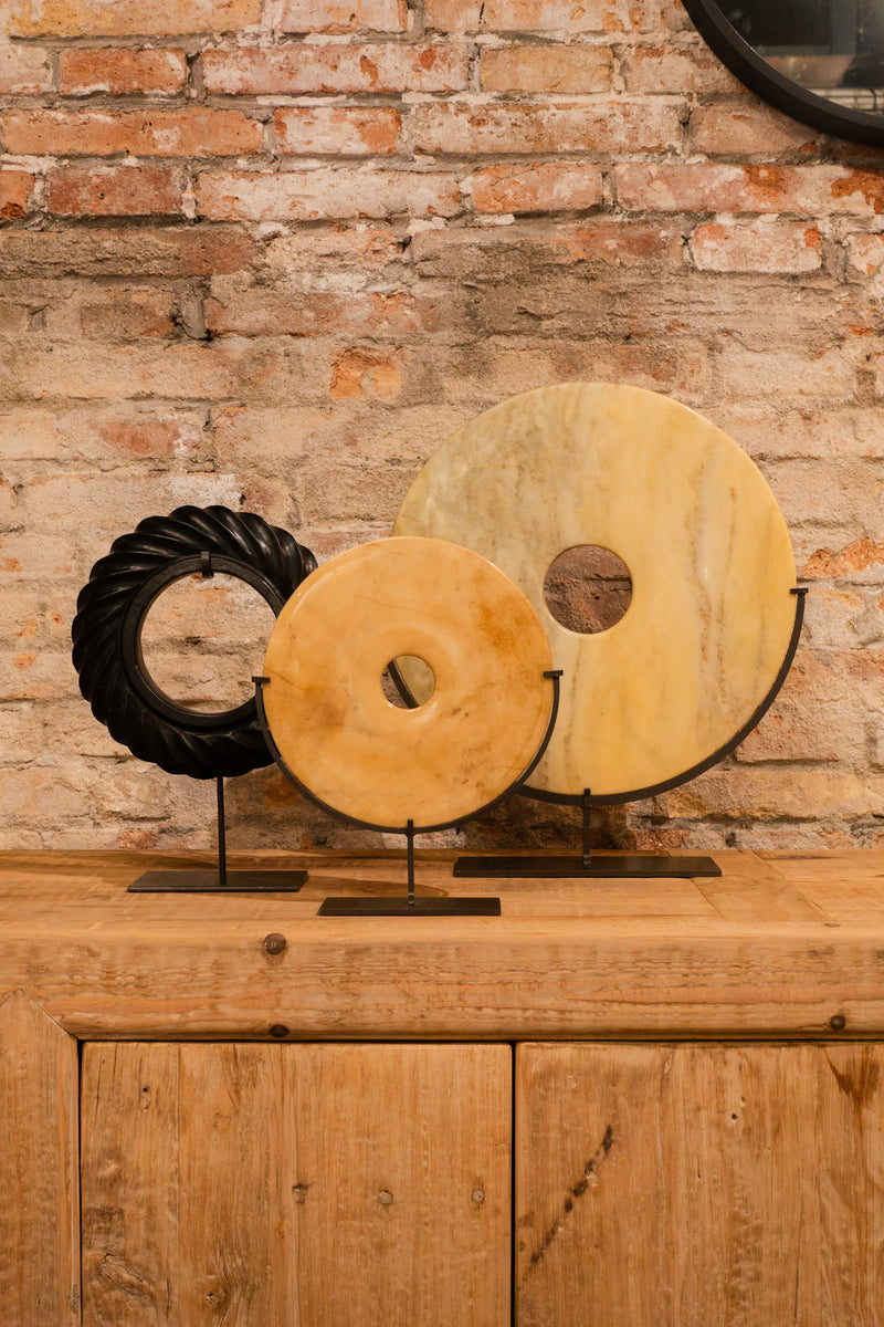 DISCO PIEDRA AMARILLO 25CM