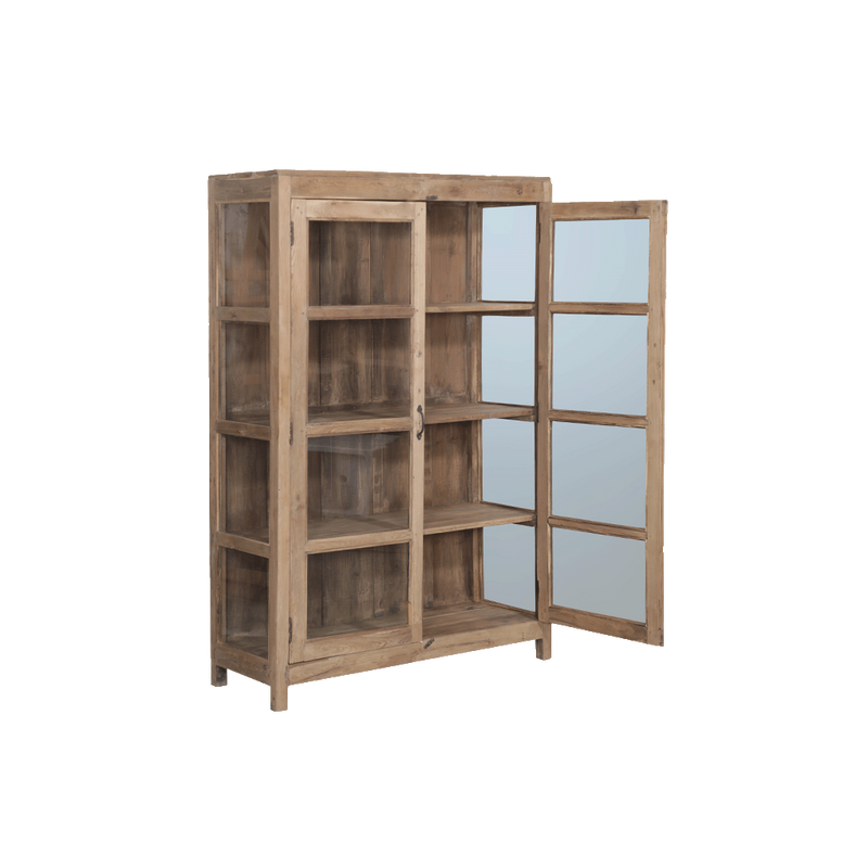 VITRINA MADERA/CRISTAL 121X45X183H 42