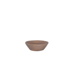 Cuenco de mármol color terracota, forma cónica, acabado texturizado