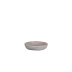 Cuenco de mármol gris, forma ovalada, acabado pulido