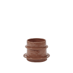 Jarrón de cerámica Molly, color marrón/terracota con acabado moteado