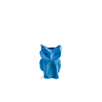 Jarrón de cerámica con forma de búho Marni, azul, tamaño XS.