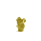 Jarrón cerámica búho Marni amarillo XS, vista lateral con cavidad superior