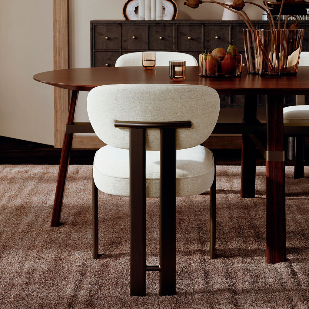 Silla bouclé beige