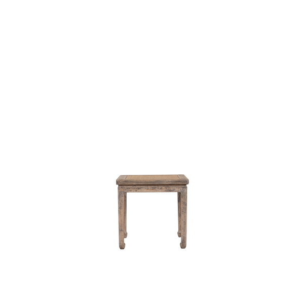 Mesita cuadrada de madera 50x50 Heritage con tapa clara y 4 patas torneadas.
