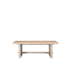 Mesa de comedor de madera Heritage con travesaño inferior y patas cuadradas