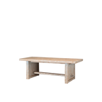 Mesa de comedor de madera Heritage con superficie rectangular y estructura abierta